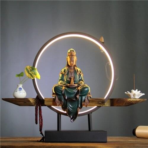 Chinese Backflow Incense Burner Creative Sandalwood Ceramic Large Zen Incense Burner Living Room Porta Incenso Home Decor DG50XX