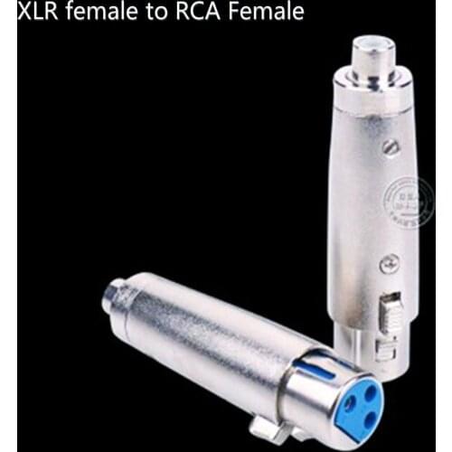 Hot!!! 3 Pin XLR Female To RCA Female Audio Jack Adapter Connector Applied on Microphone Amplifier XLR Plug To RCA Jack Adapter
