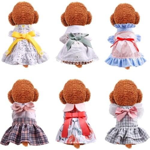 Sweet Puppy Cat Dog Princess Dress Skirt Summer Pet Dresses for Small Dogs Mascotas Clothes Yorkshire Costume sukienka dla psa
