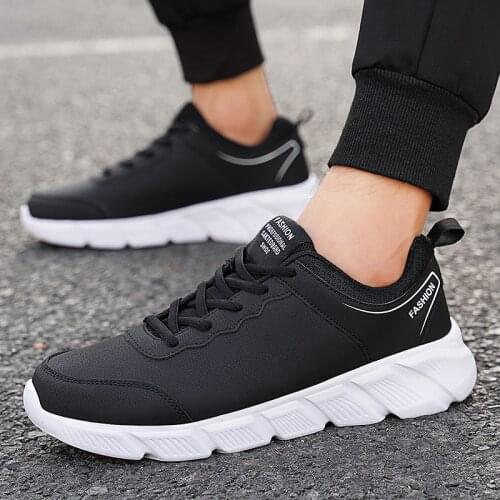 2021 Leather Men Shoes Sneakers Casual Shoes Loafers Breathable Leisure Male Sneakers Non-Slip Footwear Men Vulcanized Shoes