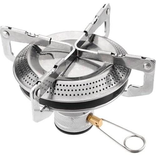 Outdoor Stainless Steel Mini Gas Stove Portable Camping Picnic Gas Folding Stove