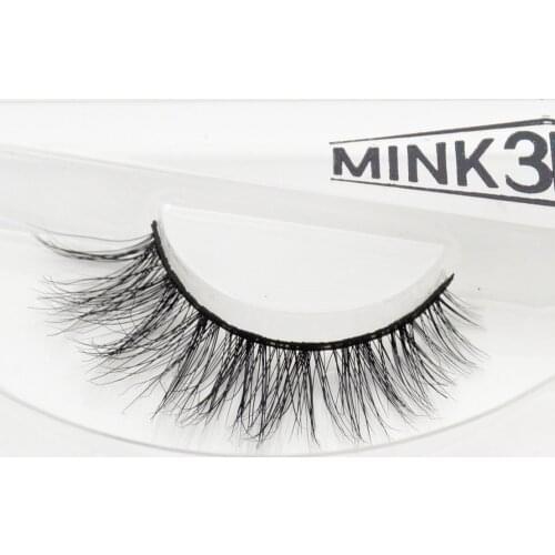 Visofree 3D Mink Eyelash Real Mink Handmade Crossing Lashes Individual Strip Thick Lash Fake Eyelashes A04