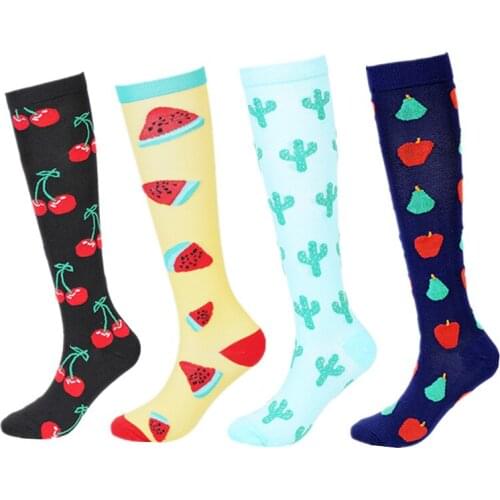 New Compression Socks Fit For Edema Diabetes Varicose Veins Women Men Socks Knee High Sports Socks For Running Marathon Cycling