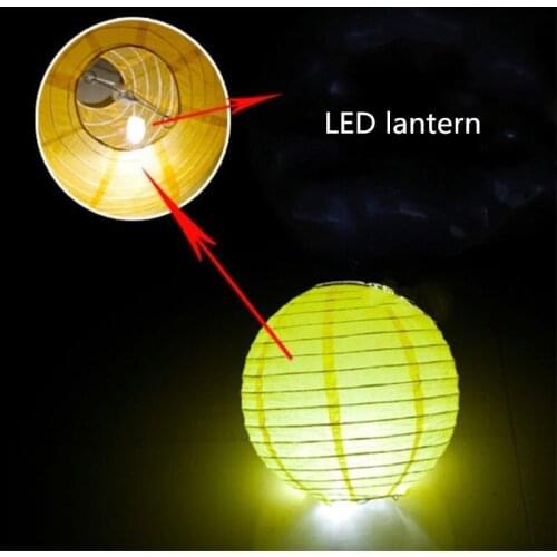 New Arrival 8"(20cm) Fashion Holiday Hanging LED Paper Lantern For Wedding Birthday New Year Party Decoration