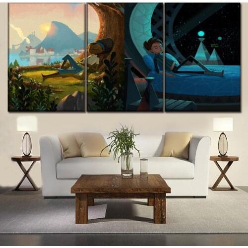 One Set 3 Panel Games Broken Age Wall Art Modular Picture Home Decoration Children Room Framework On Canvas Printing Type Poster