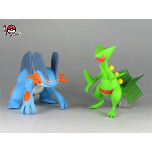 Genuine Pokemon Sword and Shield Scale World Sceptile Swampert Scale 1/20 Cute Action Figure Model Toys