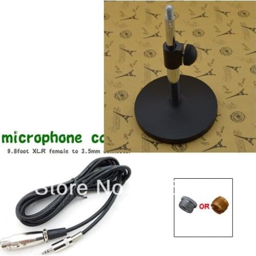 Professional Desktop Adjustable Microphone Metal Stand And Microphone Cable 3.5mm And Microphone Screw Vintage Microphone Set