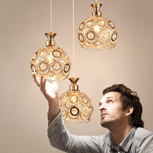 Industrial light fixture glass for kitchen crystal hanging lamp living room decoration luzes de teto lampes suspendues