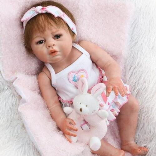 NPK New 50cm full Silicone Reborn Baby Lifelike Toddler Baby Bonecas Kid Doll Bebe Reborn Brinquedos detail painted