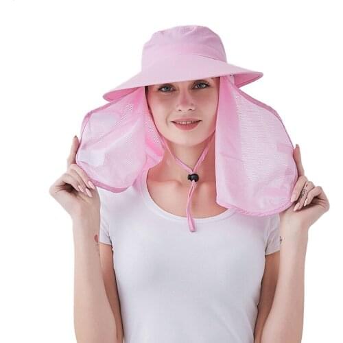 Fishing Sun Hat UV Protection Neck Cover Sun Protect Cap Wide Brim Jungle Exploration Cap for Travel Camping Hiking Boating