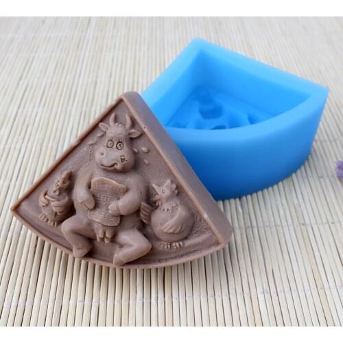 Silicone Soap Mold for Natural Handmade Arc with Animal Pattern Mould