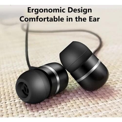 Stereo 3.5MM Jack Wired Earphone Universal In-Ear Heavy Bass Stereo Wired Earphones Sports Gaming Headsets with Mic For Phone