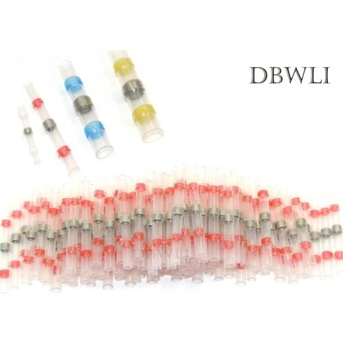 10pcs/lot 26-10 AWG Red Blue yellow white Heat Shrink Solder Butt Splice Auto Connectors Terminal Electrical