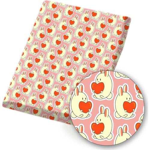 Polyester Cotton Fabric Cute Cat Animals Theme Printed Fabric Sewing Cloth Bag Home Textile Garment Material 45*150cm 80g/pc