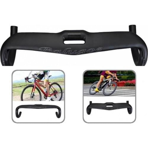 Anti-scratch Wearable Fixed Gear Bike Drop Bar Bent Carbon Fiber Handlebar Ultralight for Refit