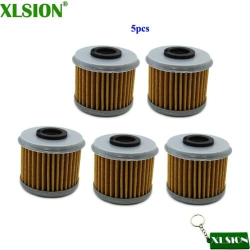 XLSION 5x Fuel Oil Filter For Honda CRF150F CRF150R CRF250R CRF450R CRF250X CRF450X TRX450R 2004-2009 TRX450ER HUSQVARNA TE310
