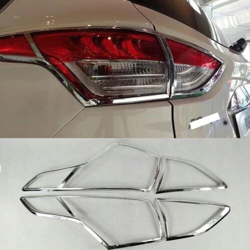 Rear Tail Light Lamp Cover Trim 4pcs For Ford Escape Kuga 2013 Back Taillight Frame Protector Decoration Sticker Auto Accessorie