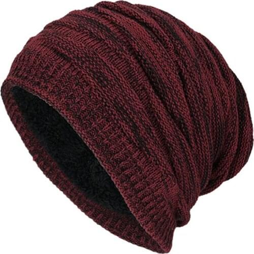 Winter Men Women Beanies Solid Color Unisex Plain Warm Knitting Slouchy Cap Hat