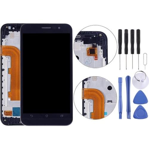IPartsBuy 5.0 inch LCD Screen and Digitizer Full Assembly with Frame for Asus Zenfone Go ZB500KL X00AD