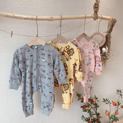 2020 Autumn Winter New Korean Style Baby Girl Rompers Nowborns Infant Boys and Girls Jumpsuits Baby Rompers Toddler Outwear 1-5Y