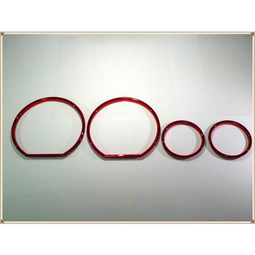 RED Speedometer Gauge Dial Rings Bezel Trim Chrome Tacho Rings for BMW E36 3 Series BMW Z3