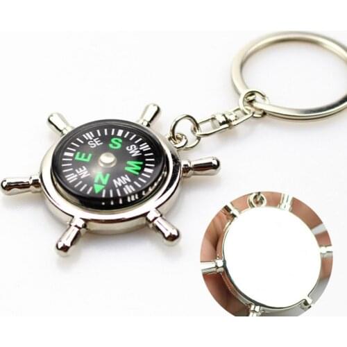 Creative Compass Pendant Car Keychain Purse Bag Key Ring Men Women Ornament KeyChains Car Bag Pendant Keyring Key Holder Gifts