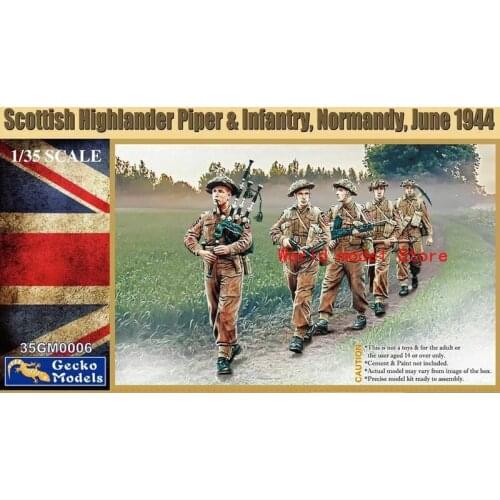 Gecko Models 35GM0006 1/35 Scottish Highlander Piper & Infantry, Normandy