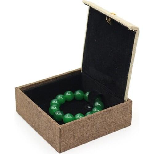 Fashion Retro Copper Coin Tassel Decoration Ring Bracelet Pendant Long Chain Wooden Jewelry Display Box Sign Lettering