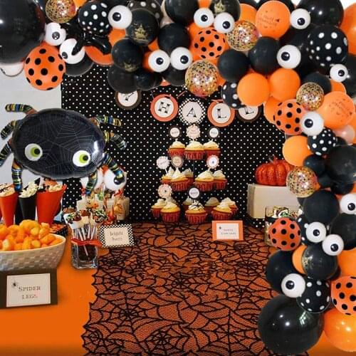 Halloween Balloons Set Garland Arch DIY Balloon Spider Skull Bat Foil Balloons for Halloween Party Home Decoration