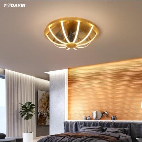 Ceiling Fan with Light LED Lights for Bedroom Living Room Kitchen Ceiling Lamp Fans Decoration Maison Moderne Salon