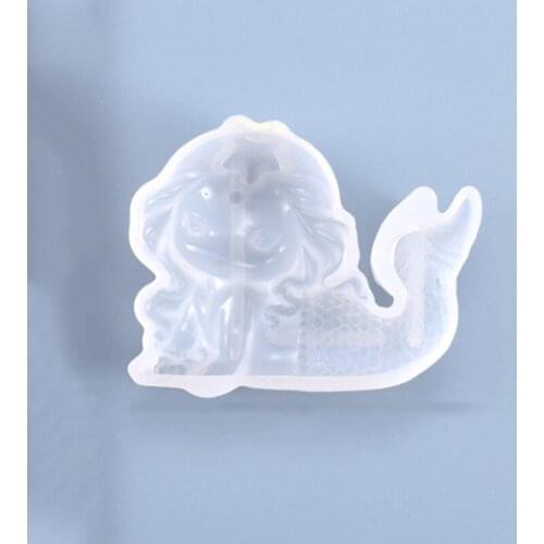 Crystal Epoxy Resin Silicone Mold Seashell Mermaid Switch Sticker Silicone Mold Decoration Resin Casting Mould 9.2*7.4*2.2cm
