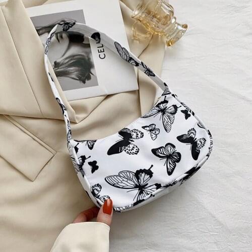 Retro Women Underarm Armpit Bag Female Leisure Simple Popular Clutch Purse Texture Canvas Handbag Single Shoulder Tote Bags