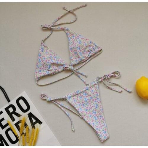 Sexy Bikini Women 2021 Swimsuit Halter Push Up Swimwear Female Brazilian Bathing Suit Summer Beach Wear Swimming Suit Biquini