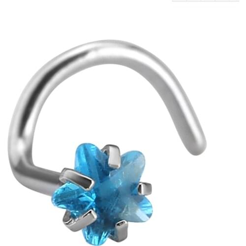 PiercingJ Star zircon Nose Piercing Kit Nose Ring White Black Colors Nose Piercing Earrings Nose Piercings Fashion