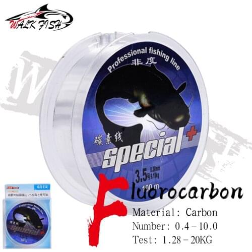 WALK FISH 100M Fluorocarbon Fishing Line 2.8-44LB test Carbon Fiber Leader Line 0.104-0.60mm fly fishing line pesca