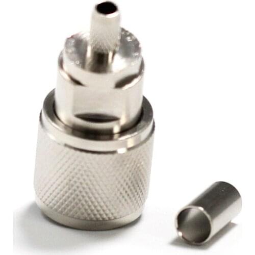 1pc New UHF Male Plug Connector Crimp With For RG58,RG142,RG400,LMR195 Long Straight Nickelplated Wholesale