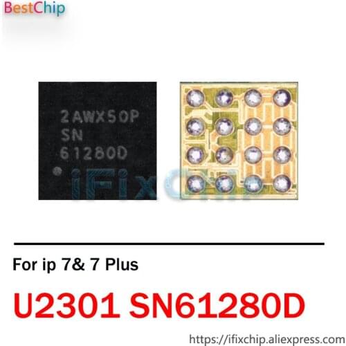 10pcs/lot SN61280D SN 61280D for iPhone 7/7plus/7 plus U2301 camera power supply Boost IC chip 16pins