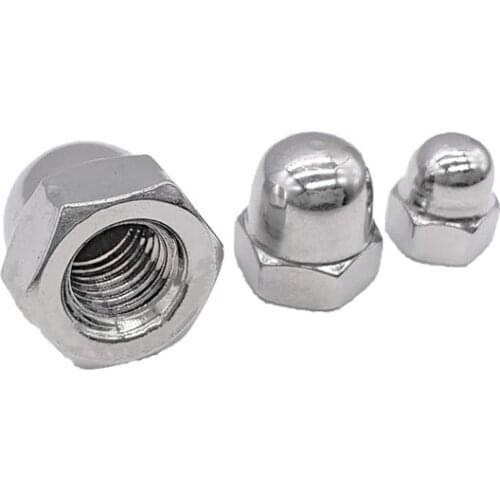 10pcs M3 M4 M5 M6 M8 M10 M12 cover type decoration nuts hexagon round head cap decorative nut stainless steel