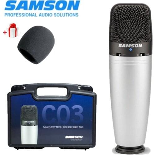 100% Original SAMSON C03 Multi-Pattern Condenser Microphone for recording vocals, acoustic instruments ect