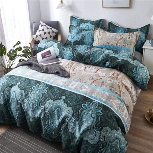 Bohemian 2/3/4pcs Mandala Bedding Set Twin Double Full Size Comforter Duvet Quilt Cover and Pillowcase Soft Bedclothes