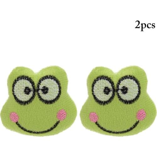 2PCS Frog Cat Toy Cute Cartoon Plush Catnip Toy Cat Chew Toy Pet Teething Toy