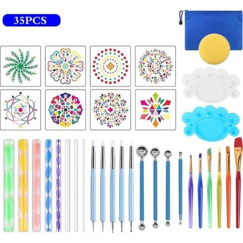 35PCS Mandala Dotting Tools for Painting Rocks, Stone Painting Mandala Dotting