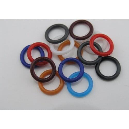 5Colors--50pcs 12.0mm Rubber Oh-ring/Jump Ring For Licorice Leather Cord 8.0mm Hole