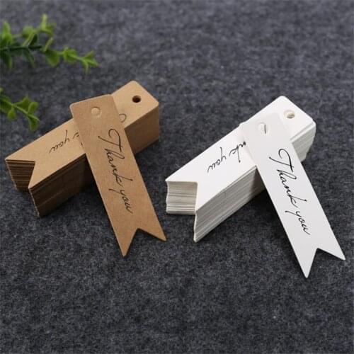 50pcs 7X2CM Jewelry Package Paper Display Cards Birthday Wishes Small Card Gift Valentines Day Box THANK YOU Label
