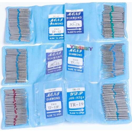 50pcs/bag TF series Ball Round Dental Diamond Drill Dental Burs Dia-burs for High Speed Dental Handpiece