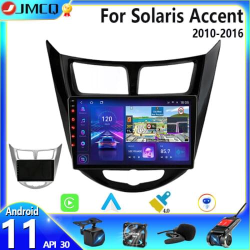 Jansite Android 10.0 Car Radio for Hyundai Solaris Verna Accent i25 2010-2016 Multimidia Video Player GPS Navigaion Split Screen