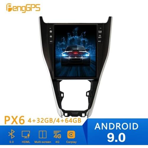 Android 9 PX6 Tesla Style Car Radio Player for TOYOTA Harrier 2013-2018 GPS Navigation Recorder Multimedia CD Player HeadUnit