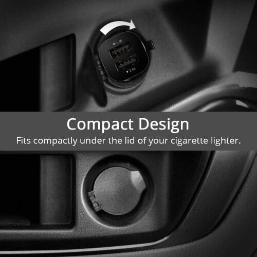 Car Charger, Flush Fit Dual Port 4.8A Usb Car Phone Charger Universal USB Car-Charger for Xiaomi iPhone Samsung Huawei etc