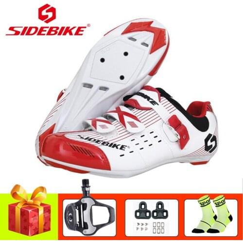 SIDEBIKE Road Cycling Shoes Add Bike Pedals Men Bicycle Sneakers Sapatilha Ciclismo Breathable Self-locking Riding Bike Shoes
