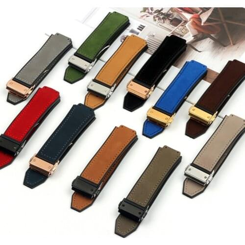 Watch Bracelet For HUBLOT BIG BANG CLASSIC FUSION Matte Leather Deployant Clasp Strap Watch Accessories Watch Band Belt Chain